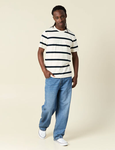 T-shirt manches courtes ecru homme