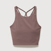 Brassi&egrave;re ajust&eacute;e cropped marron femme