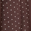 Blouse droite manches longues marron fonc&eacute; femme