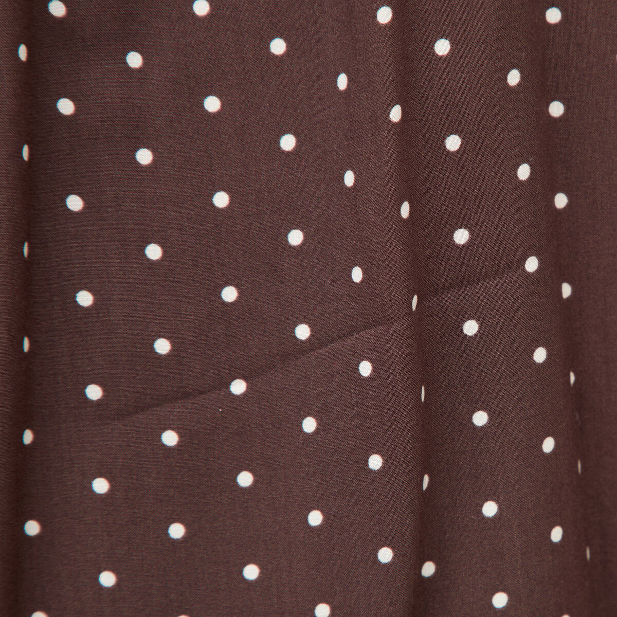 Blouse droite manches longues marron fonc&eacute; femme