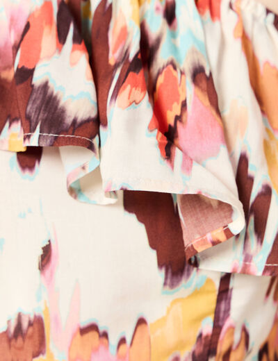 Blouse asymétrique sable femme