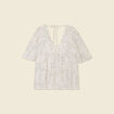 Blouse manches courtes blanc femme