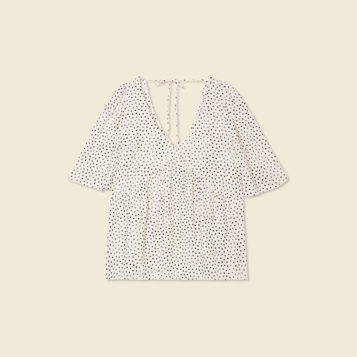 Blouse manches courtes blanc femme