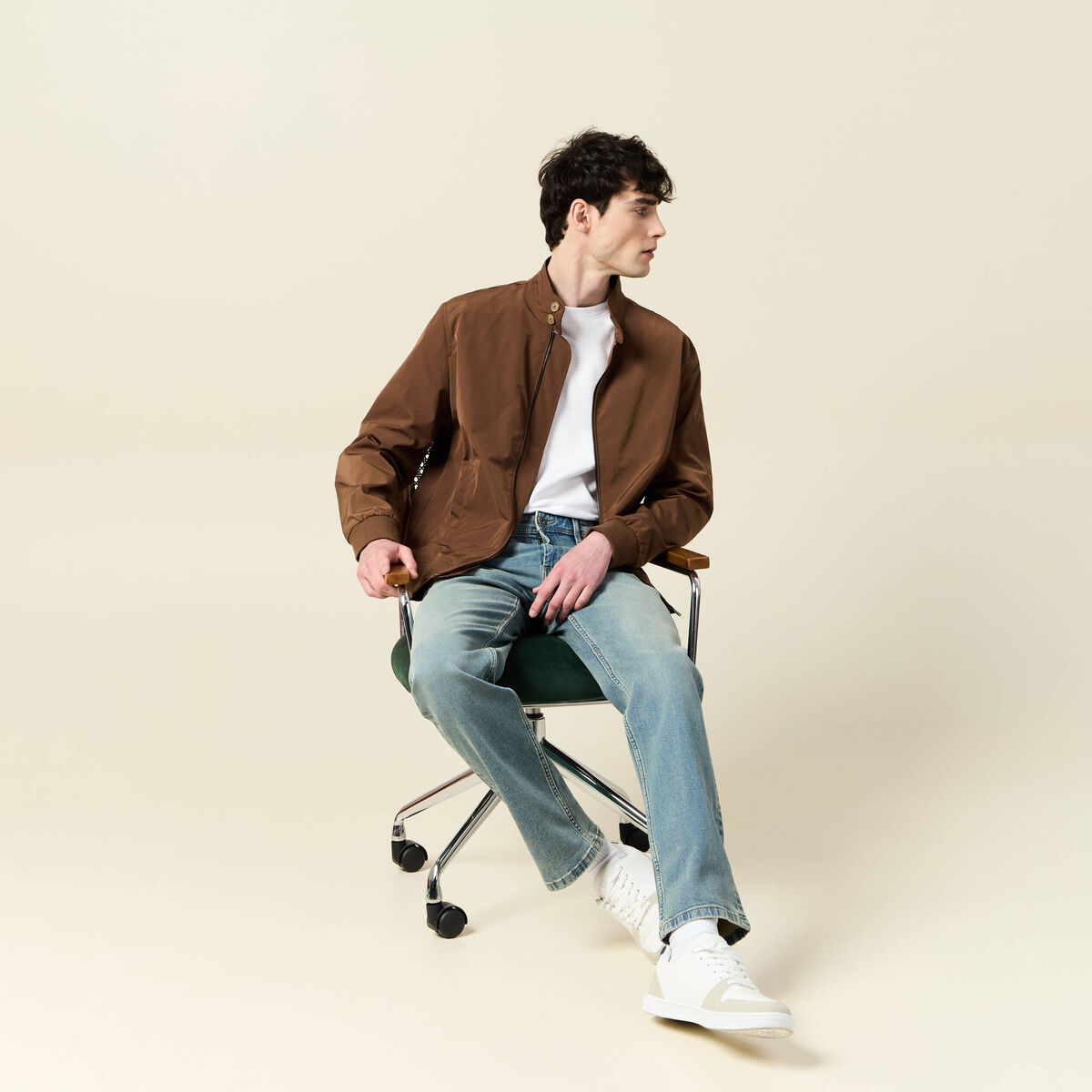 Jeans straight longueur 34 denim denim dirty homme