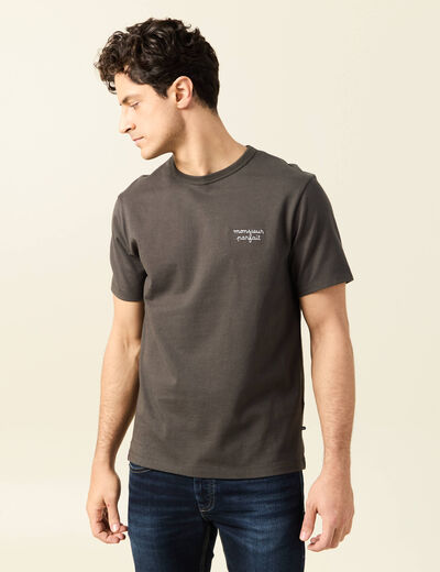 T-shirt manches courtes vert kaki homme