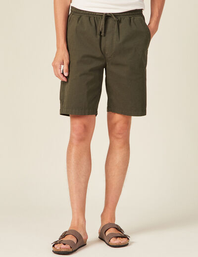 Bermuda droit velours gris foncé homme