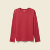 T-shirt en coton manches longues bordeaux femme