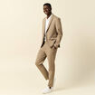 Pantalon chino stretch taupe homme