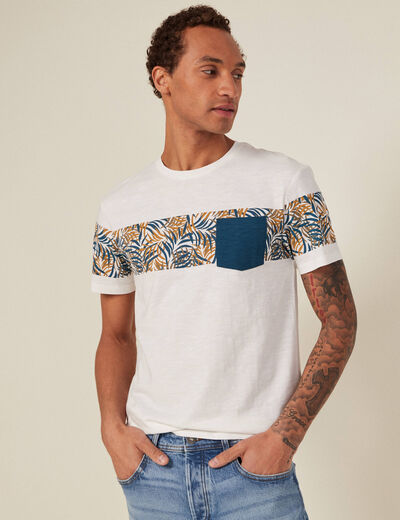 T-shirt manches courtes beige homme