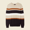 Pull manches longues marron homme