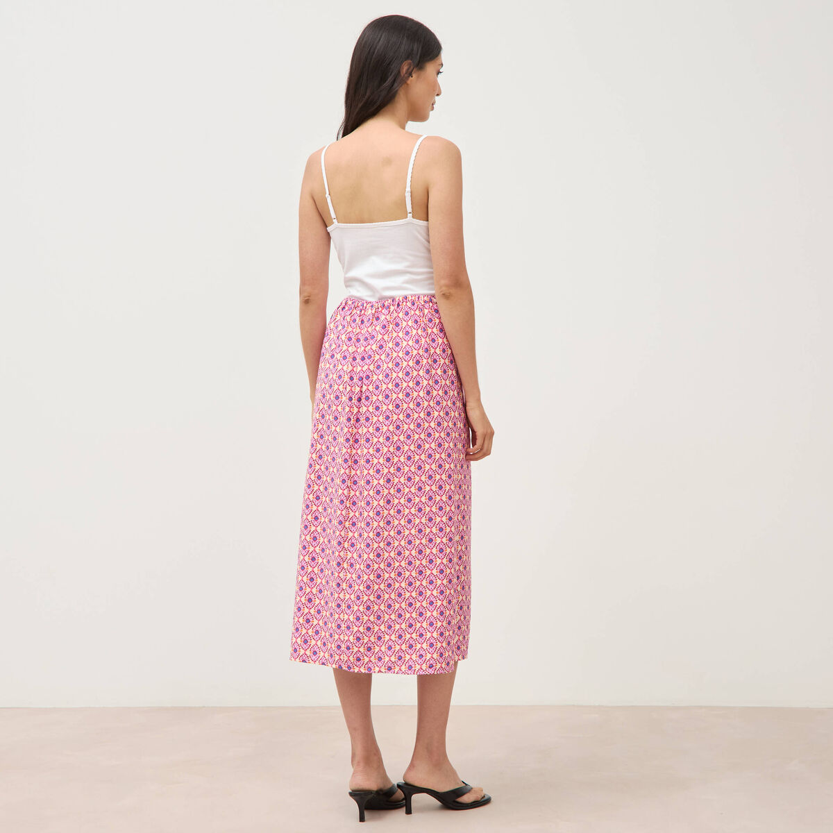 Jupe fluide multicolore femme