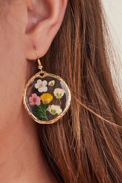 Boucles d'oreilles pendantes rose clair femme