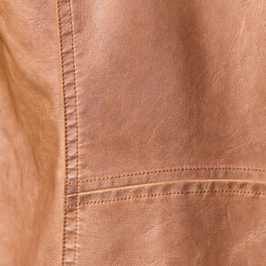 Blouson simili cuir marron femme