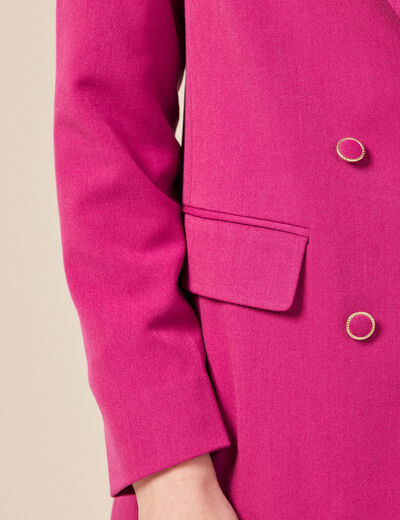 Veste blazer double boutonnage violet clair femme