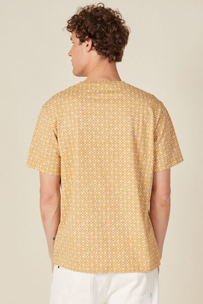 T-shirt manches courtes jaune homme