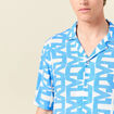 Chemise manches courtes bleu homme