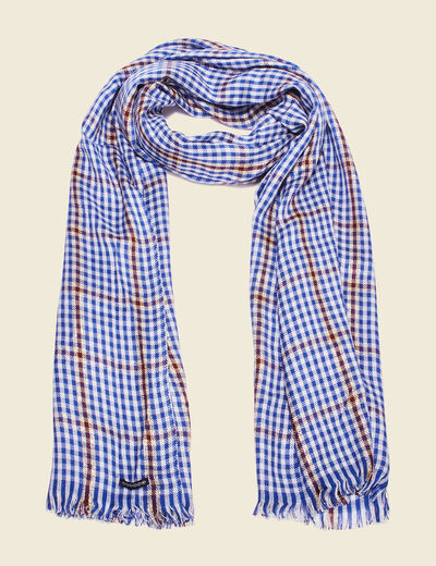 Foulard bleu electrique femme