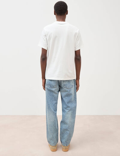 T-shirt en coton ecru homme