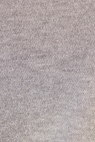 Robe moulante fils métallisés gris argent femme