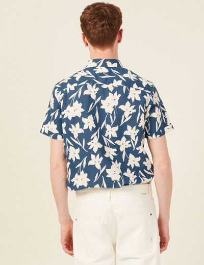 Chemise manches courtes bleu homme