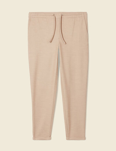 Pantalon chino jogger beige homme