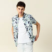 Chemise manches courtes multicolore homme
