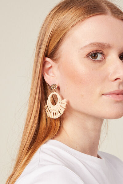 Boucles d'oreilles pendantes sable femme