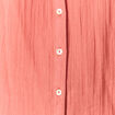 Chemise manches 3/4 brodée rose framboise femme