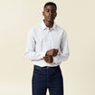 Chemise en coton manches longues blanc homme