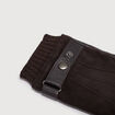 Gants en cuir avec doublure marron homme