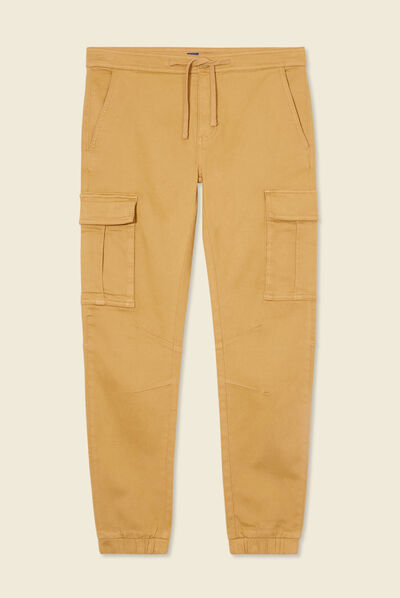 Pantalon battle bas resserré vert kaki homme