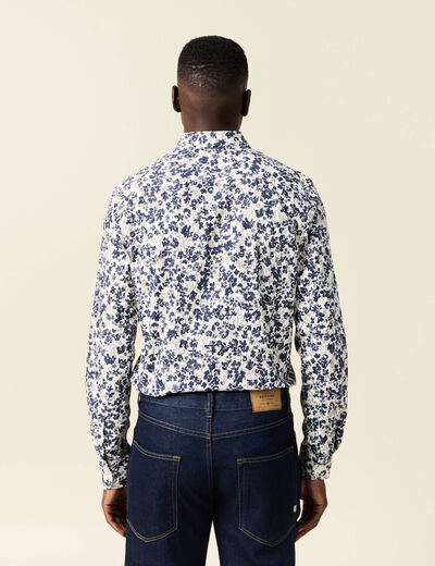Chemise manches longues blanc homme