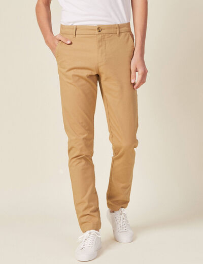 Pantalon slim Instinct chino beige homme