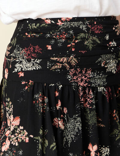 Jupe droite noir femme