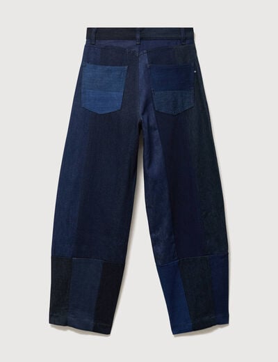 Jeans barrel taille standard denim stone femme