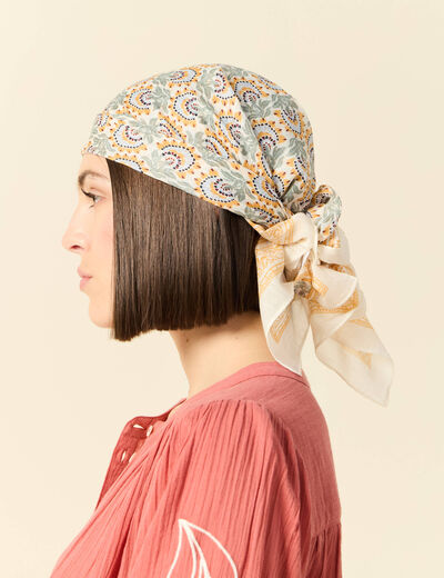 Foulard blanc femme