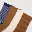 Lot de 4 paires de chaussettes camel femme
