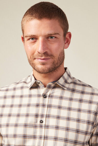 Chemise éco-responsable ecru homme
