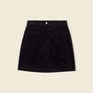 Jupe moulante velours noir femme