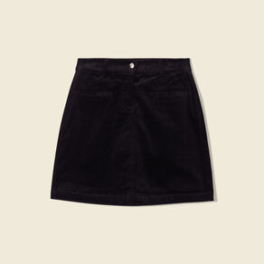 Jupe moulante velours noir femme