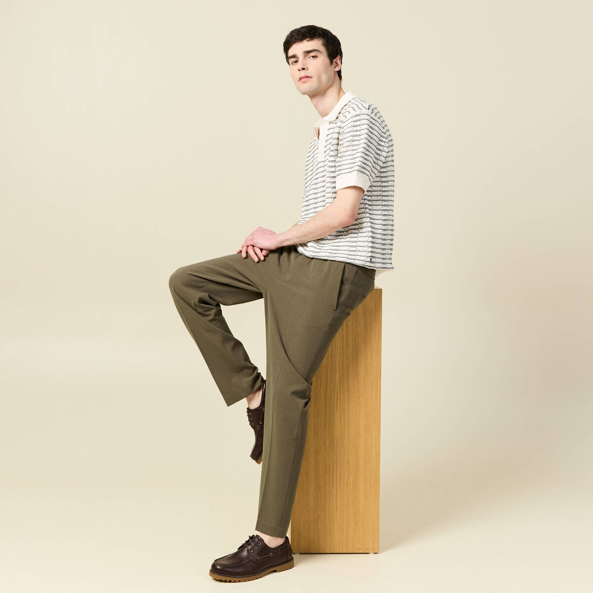 Pantalon taupe homme