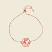 Bracelet ornement en résine rouge clair femme