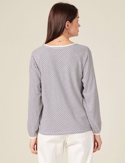 T-shirt manches longues ecru femme