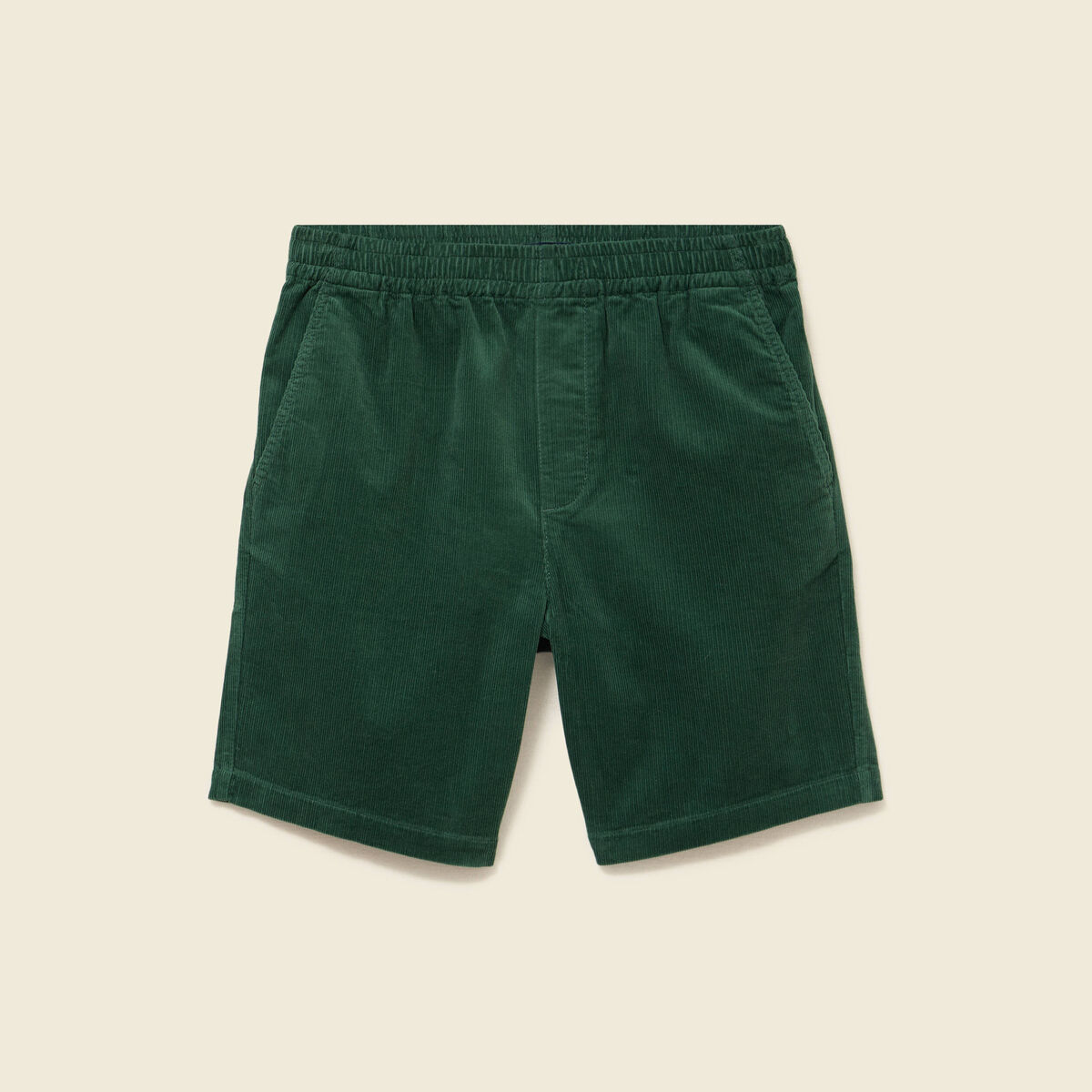 Bermuda en velours vert homme