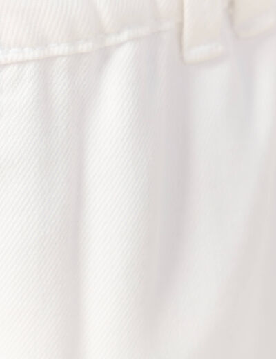Jeans slouchy taille haute denim blanc femme
