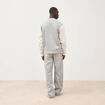 Sweat manches longues brod&eacute; gris clair homme