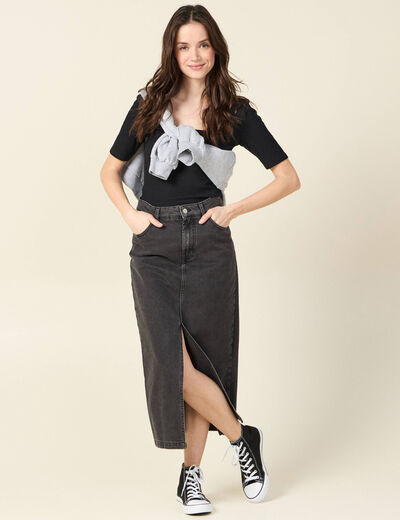 T-shirt éco-responsable noir femme