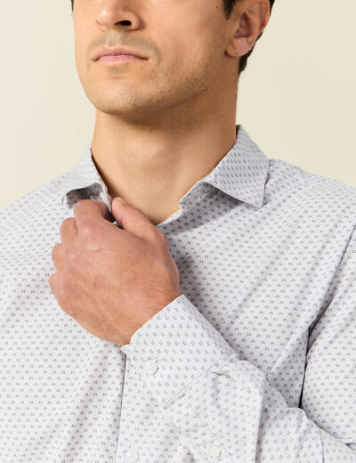 Chemise manches longues gris homme