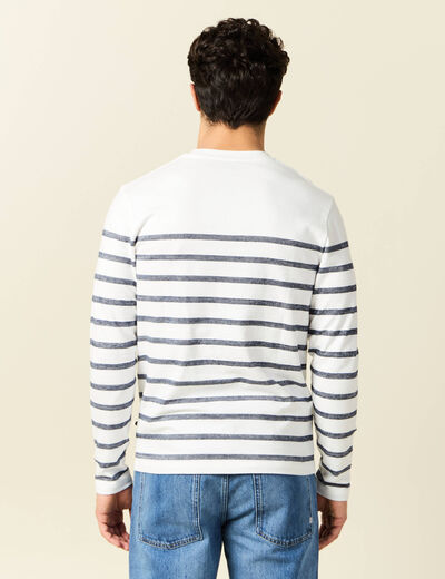 T-shirt manches longues ecru homme
