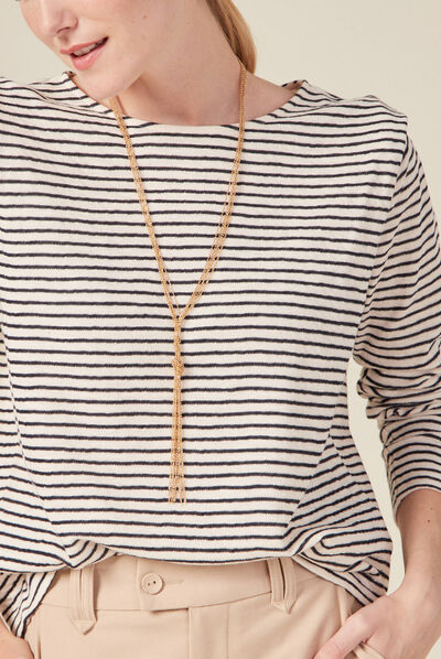 Collier à chaînes multirangs couleur or femme